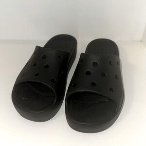 Crocs platform slides